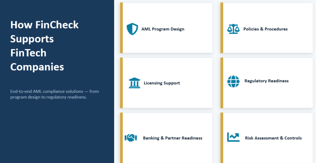 How FinCheck supports FinTech companies